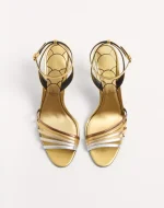 Valentino Ladycrush Sandal In Laminated Nappa With Crystals 85Mm - Image 6
